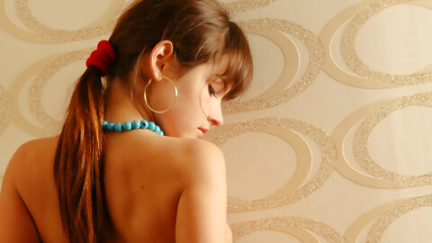 Anna Belova poses nude and in her sexy lingerie